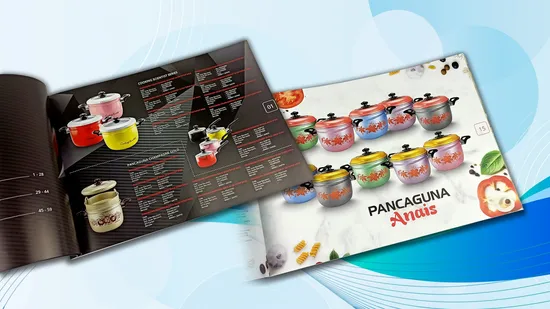 Catálogo de cores completo com relevo UV localizado